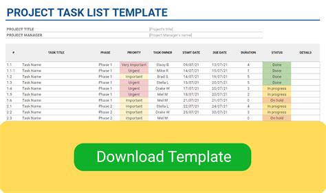 How to Create a Project Task List (+ Free Template)