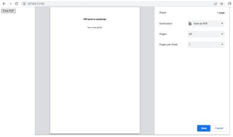 Toradh íomhá ar JavaScript Show PDF
