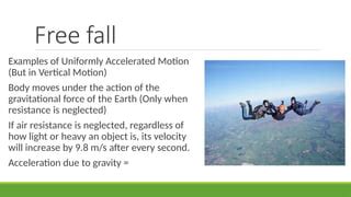 Image result for Uniform Accelerated Motion Example