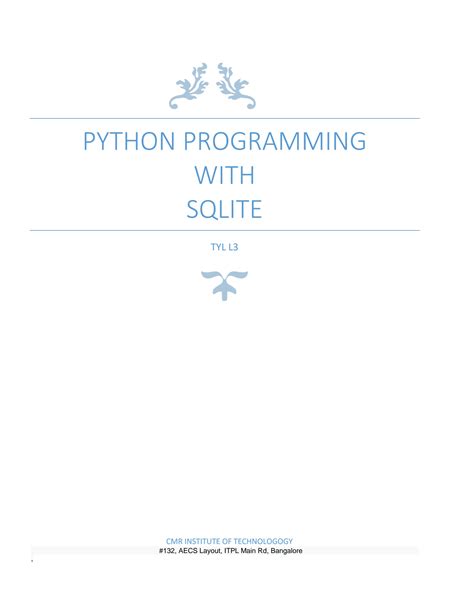 Python SQLite Tutorial に対する画像結果