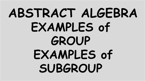 Image result for Abstract Algebra Examples