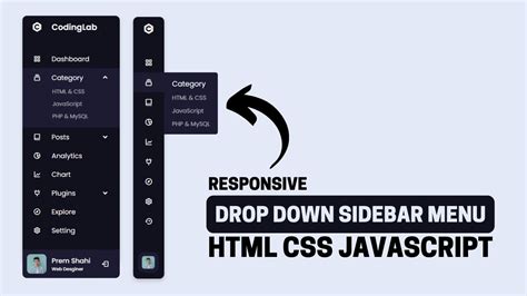 Menu HTML CSS JavaScript に対する画像結果