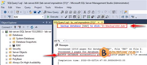 Image result for SQL Server Backup Database Command
