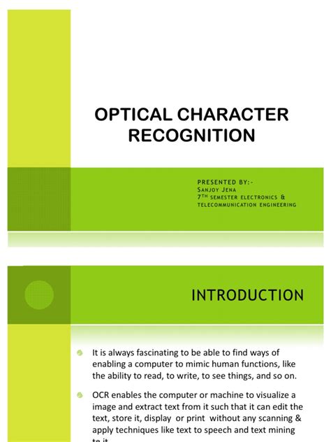 Optical Character Recognition | PDF | Optical Character Recognition ...
