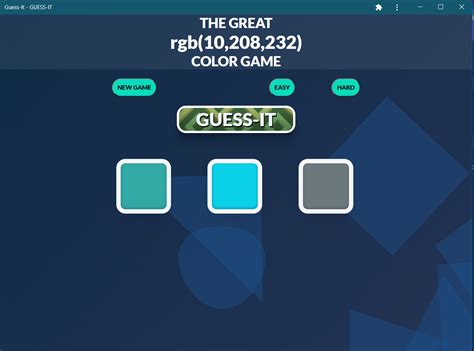 Image result for JavaScript Color Guessing Game