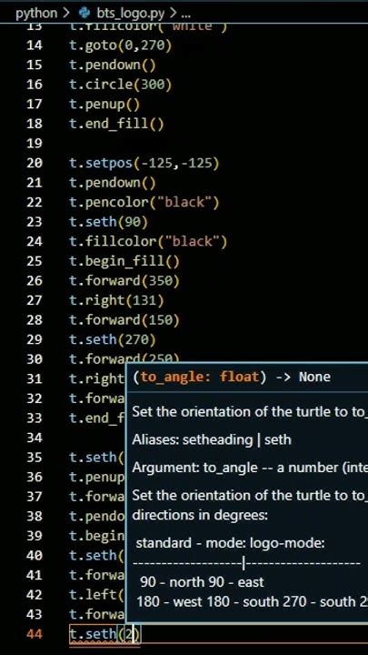 Bildergebnis für BTS Turtle Python Code