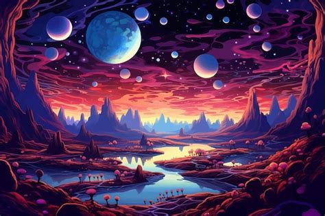 Image result for Alien World Vector Landscape
