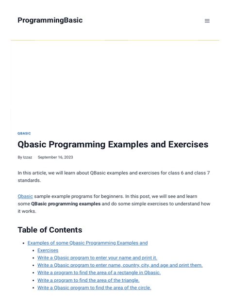 Image result for Q Basic Programm Tutorial