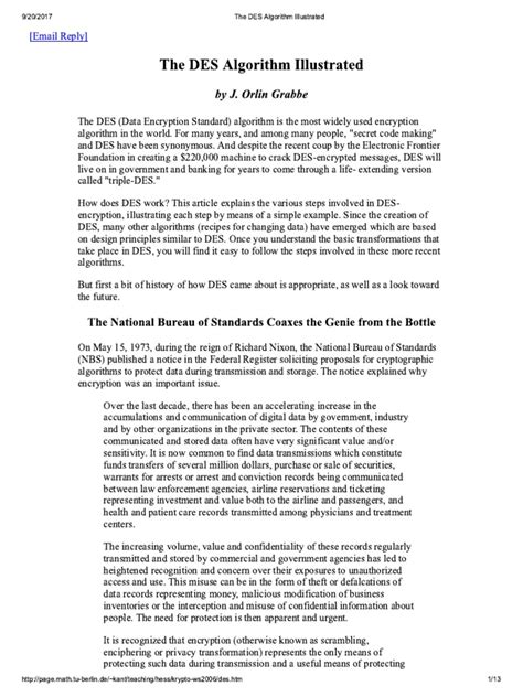 Des Algorithm Explanation with Example に対する画像結果