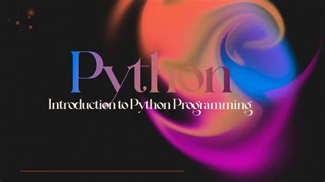 Image result for Introduction to Python Programming Language