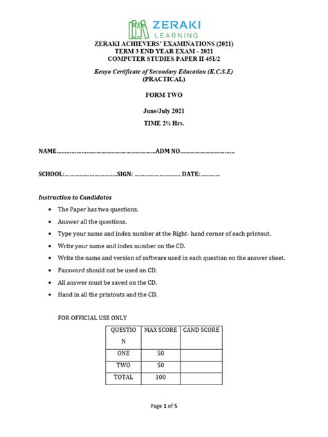 Image result for Computer Studies Notes Form 2