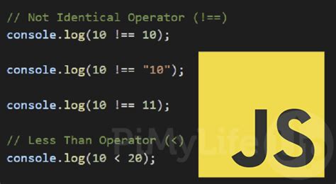 JavaScript Comparison Operators に対する画像結果
