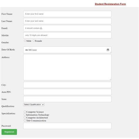 Image result for User Form Basic HTML CSS JavaScript PHP