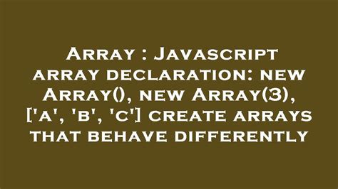 Image result for New Array JavaScript