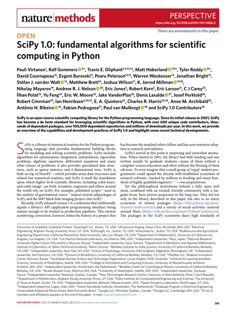 Bildergebnis für SciPy Library Python