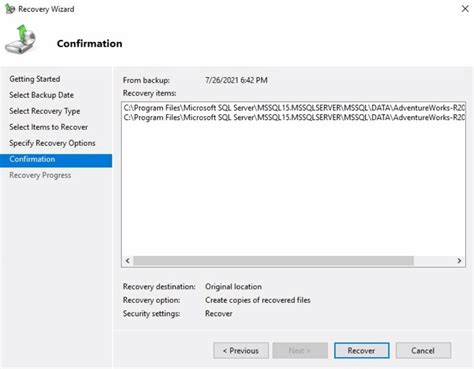 Toradh íomhá ar SQL Server Backup Database Command