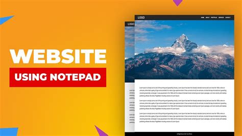 Image result for How to Create a Web Page Using Notepad