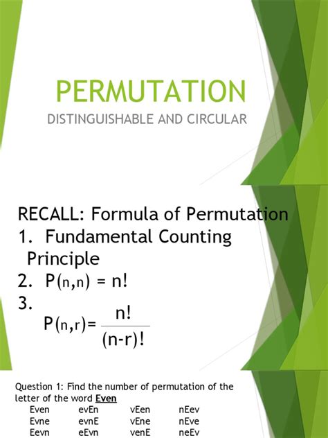 Toradh íomhá ar Distinguishable Permutation Examples