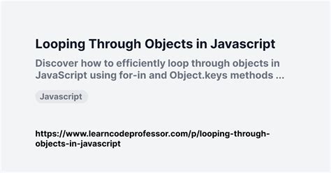 Image result for Loop Object JavaScript