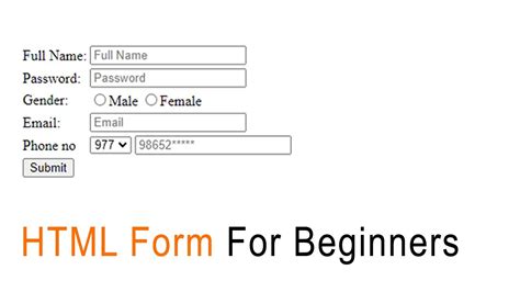 Code for HTML Forms に対する画像結果