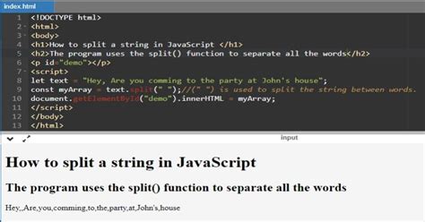 Image result for JavaScript Splitt Table