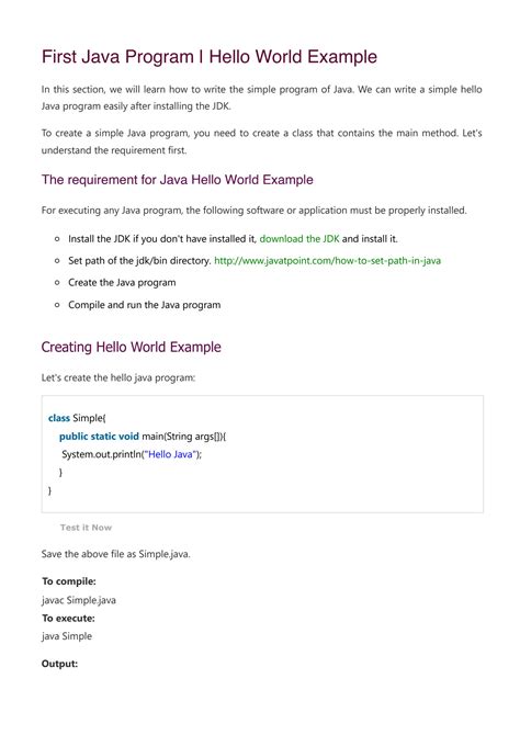 Image result for Simple Java Program