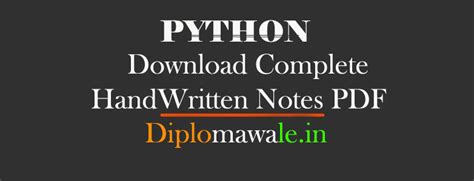 Image result for Python Complete Notes PDF