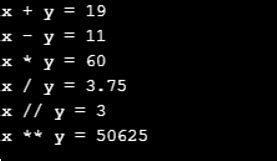 Image result for Python Math Operators