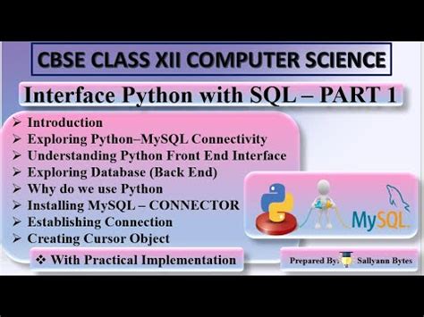 Image result for Management Python MySQL Computer Class 12