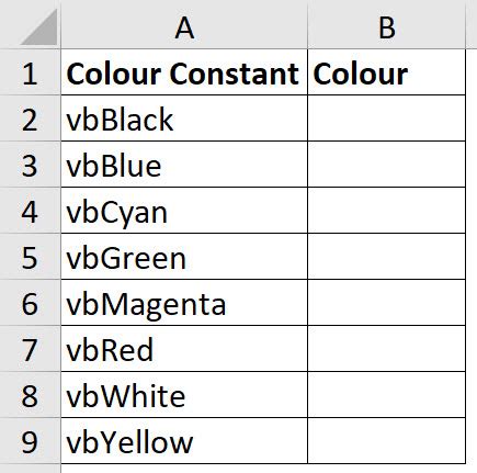 Visual Basic Color Code に対する画像結果