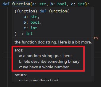 Image result for Docstring Python Def