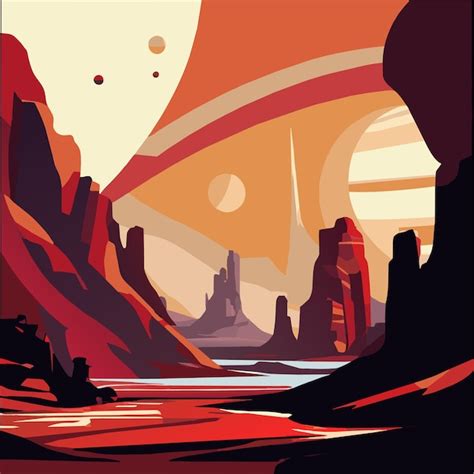 Image result for Alien World Vector Landscape