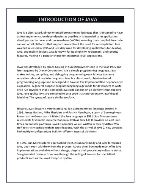 Image result for Java Programming Language PDF