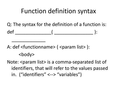 Image result for Python Function Definition Syntax