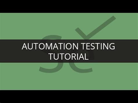 Image result for Automation Testing Tutorial