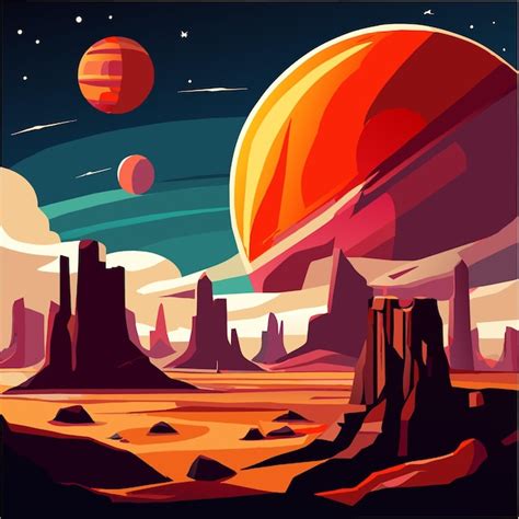 Image result for Alien World Vector Landscape