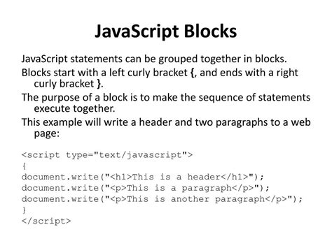 Image result for JavaScript Code Block