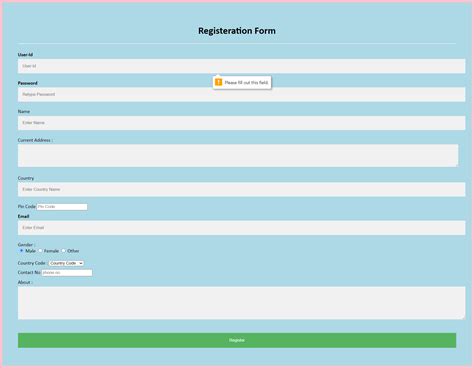 Registration Form Using JavaScript に対する画像結果