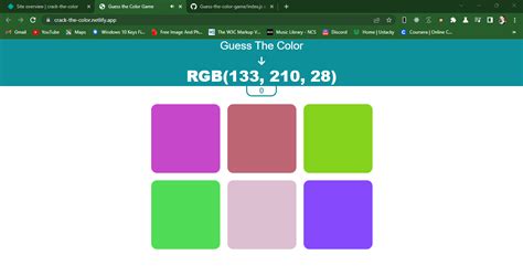 Image result for JavaScript Color Guessing Game