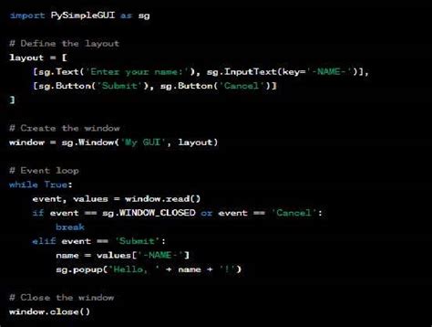 Image result for Open GUI Python Library Usage Example