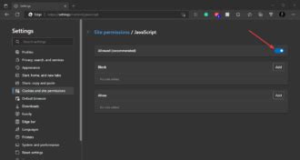 Image result for Disable JavaScript Edge