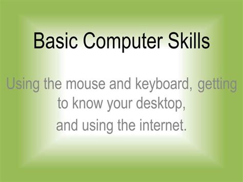 Image result for Basic Computer Skills