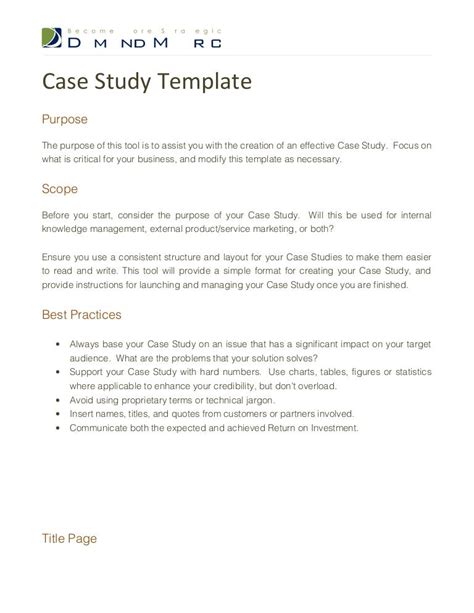 Image result for Case Study Format Example