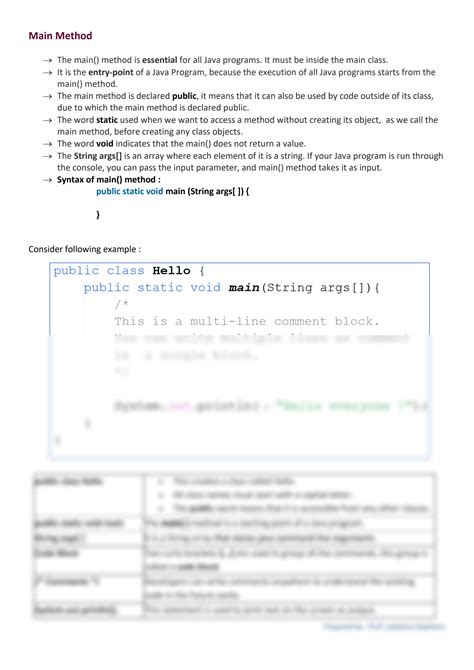 Image result for Basic Java Program Template