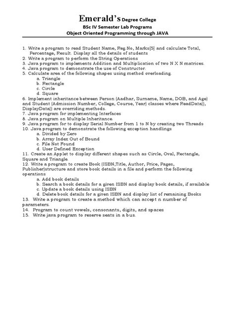 Image result for Java Lab Programs