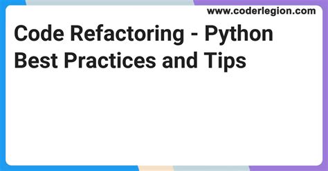 Image result for Python Code Refactoring