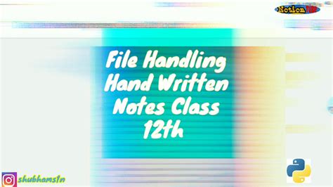Image result for File Handling Notes Class 12 Python
