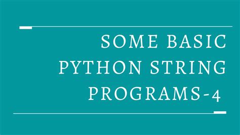 Image result for Python Basic String Programs