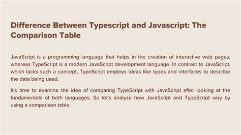 Image result for JavaScript TypeScript Comparison Table