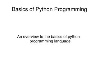 Image result for Python Programming Basics